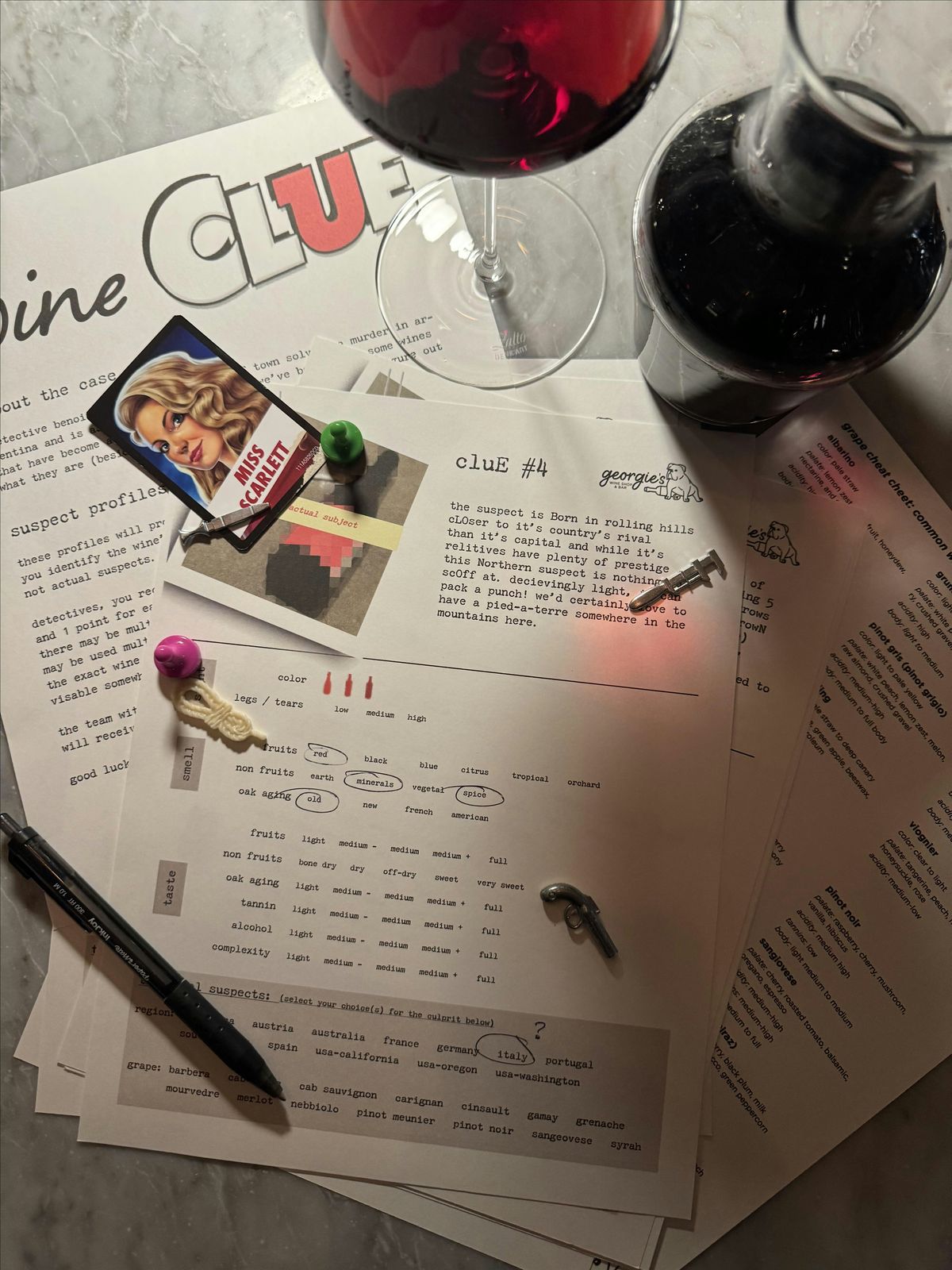 Wine Clue - A Blind Wine Tasting Mystery Game
