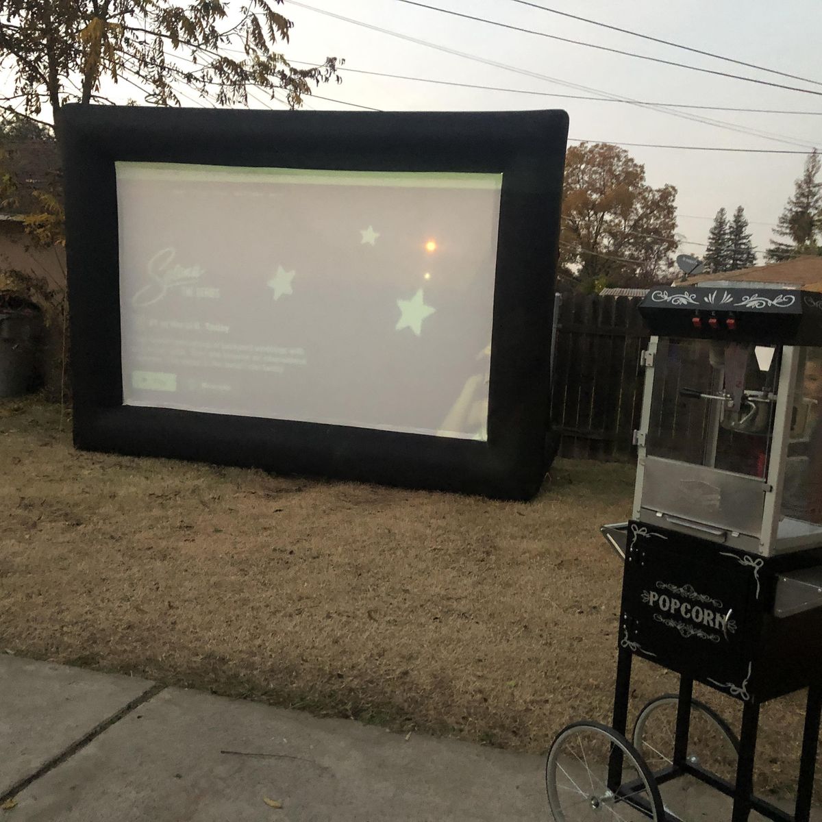 Outdoor drive in movies