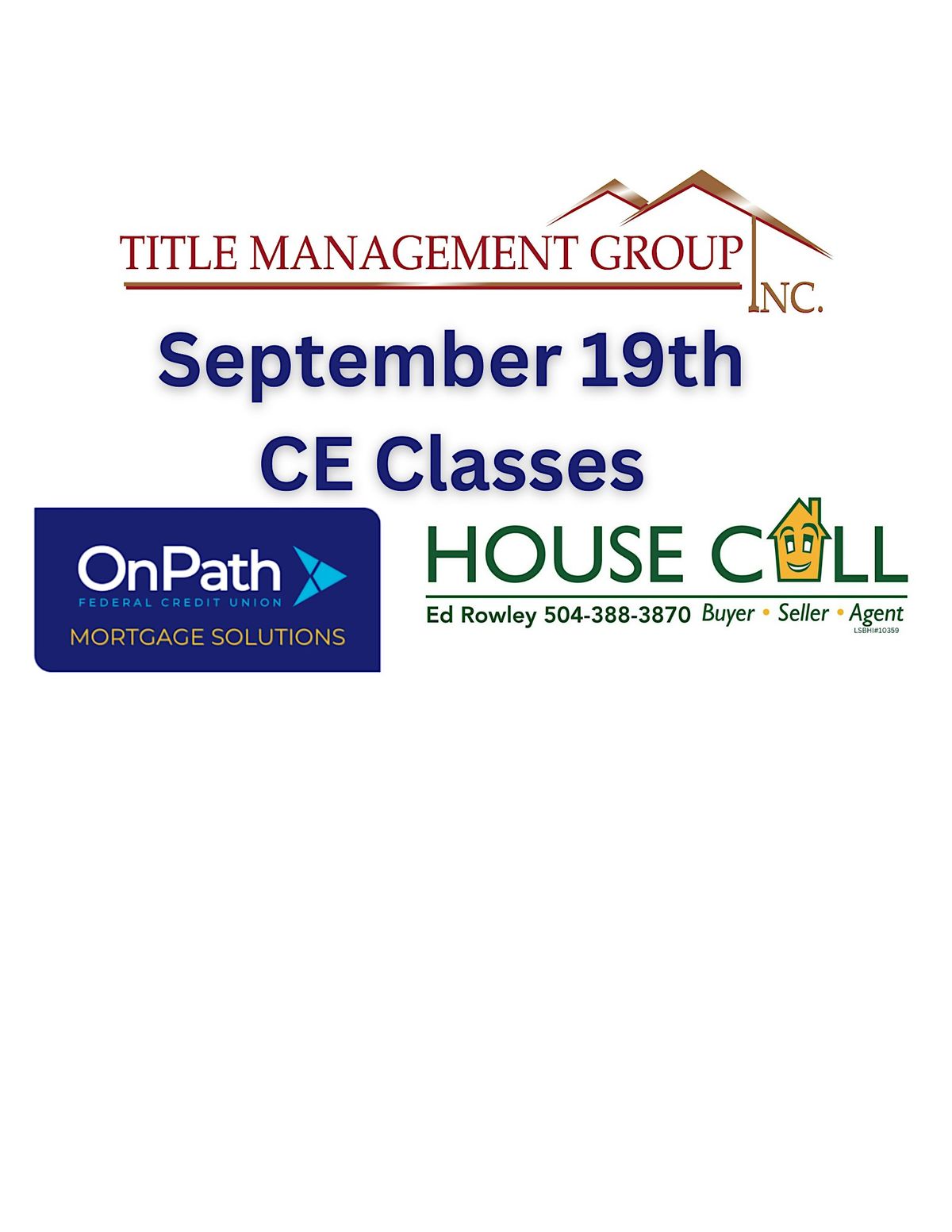 Two 2-Hour CE Classes