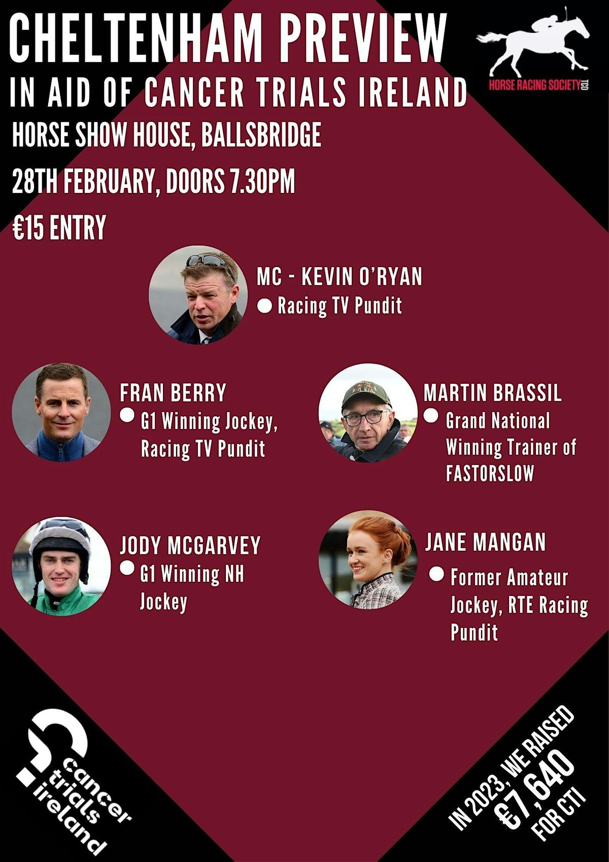 Cheltenham Preview Night in Aid of Cancer Trials Ireland