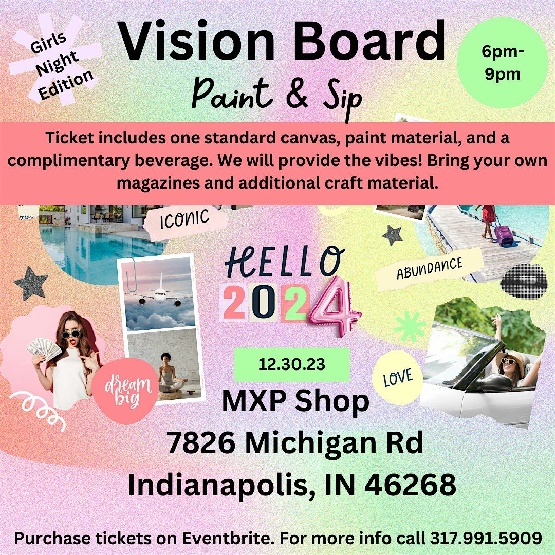 Vision Board Paint & Sip ( KAREOKE )