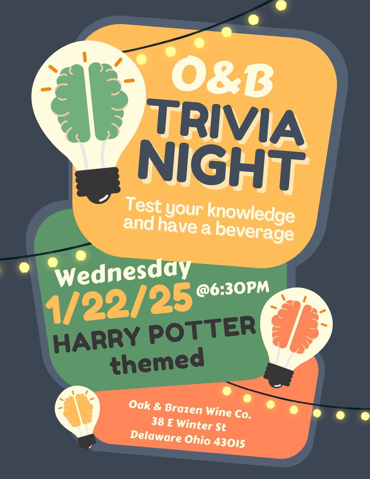 O&B Trivia Night (Harry Potter) 