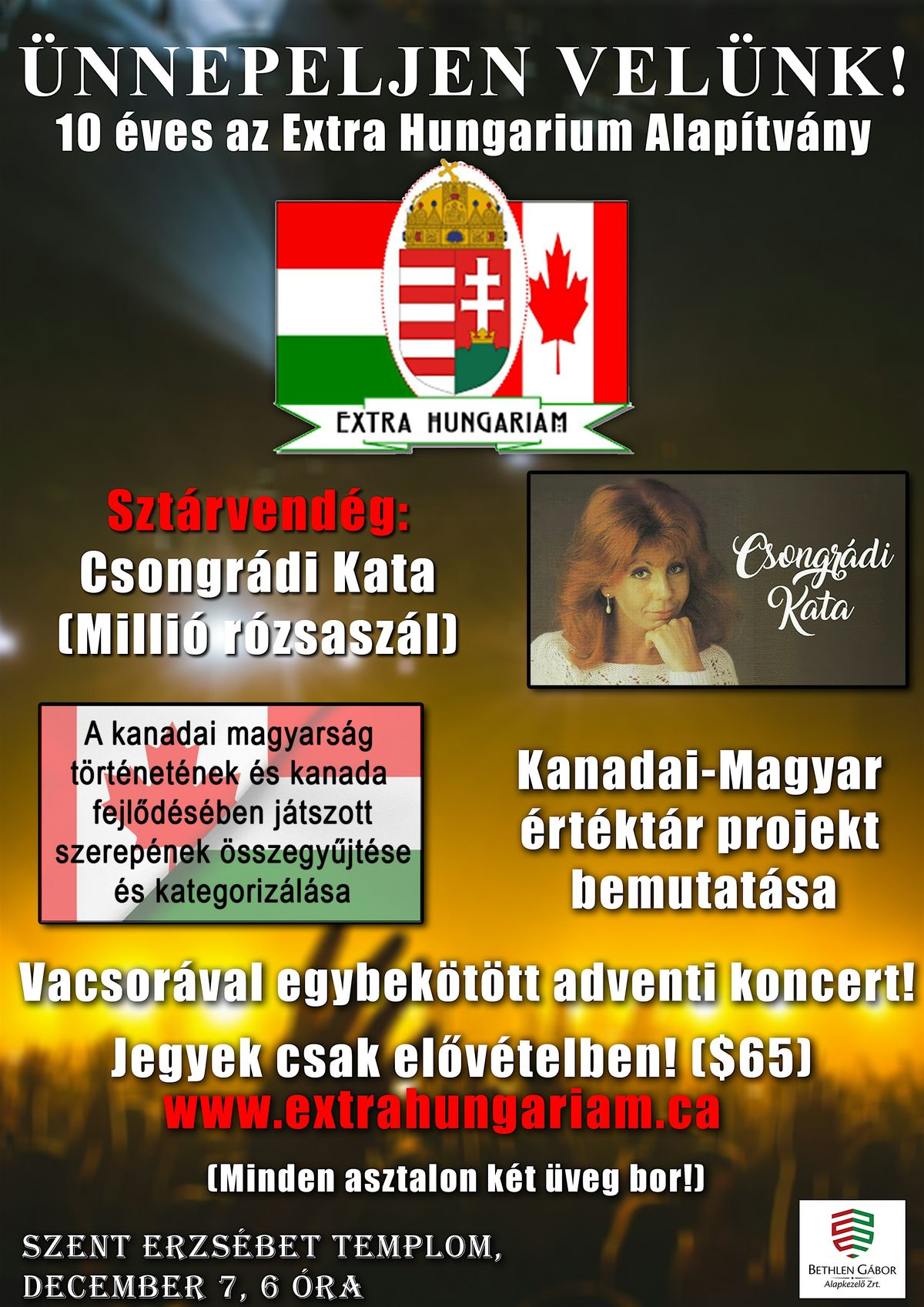 \u00dcnnepeljen Vel\u00fcnk: 10 \u00c9ves az Extra Hungariam Alap\u00edtv\u00e1ny