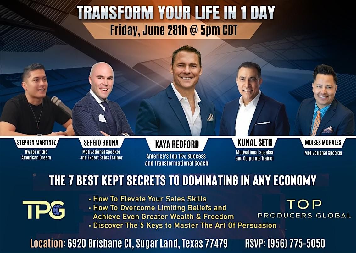 Transform your life in 1 day