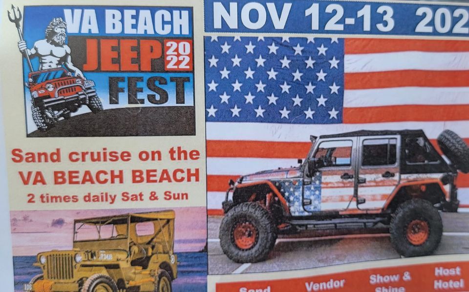 Virginia Beach Jeep Fest 2022, Oceanfront Inn, Virginia Beach, 12 November to 13 November