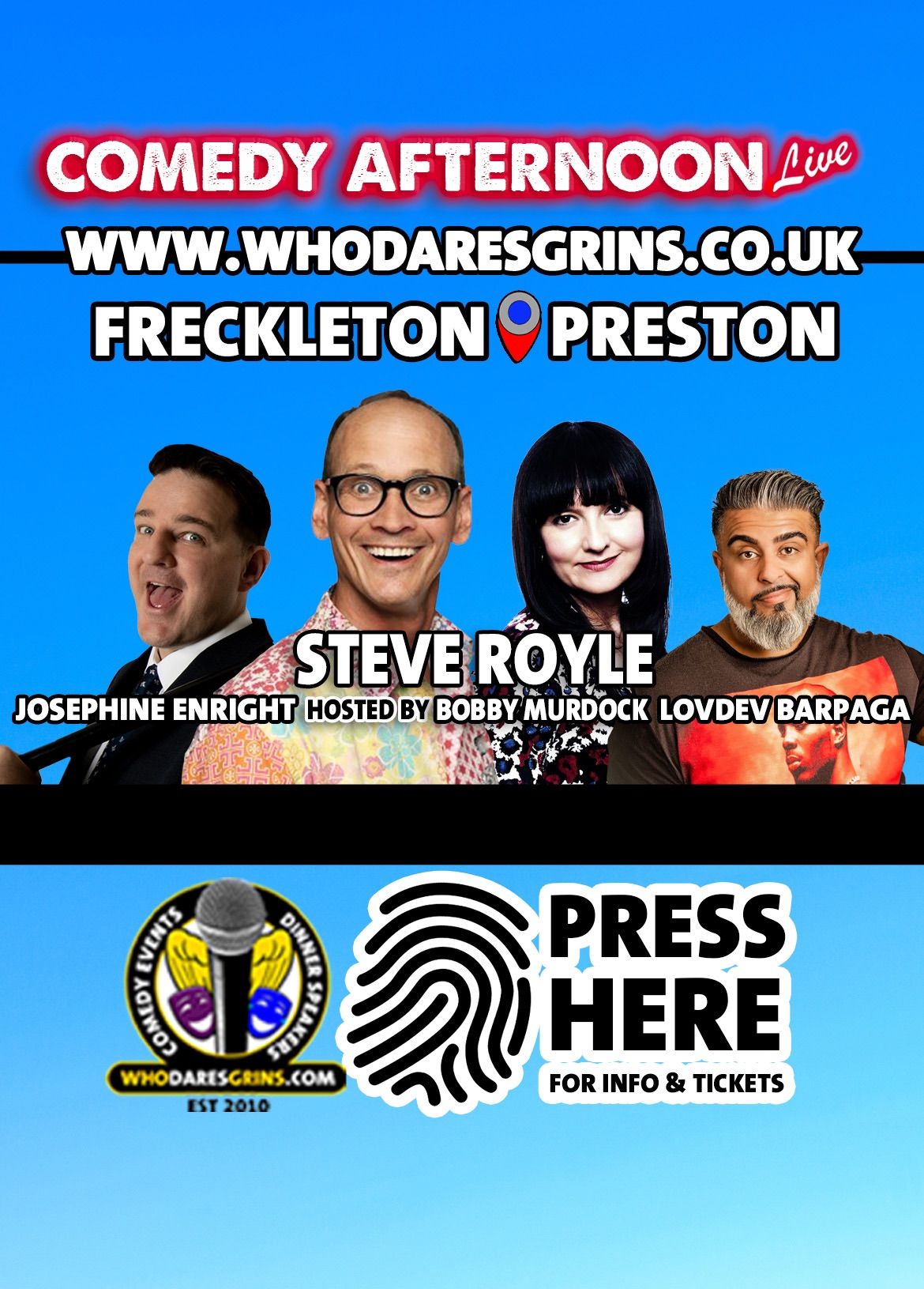 Comedy Afternoon Live with Headliner Steve Royle 