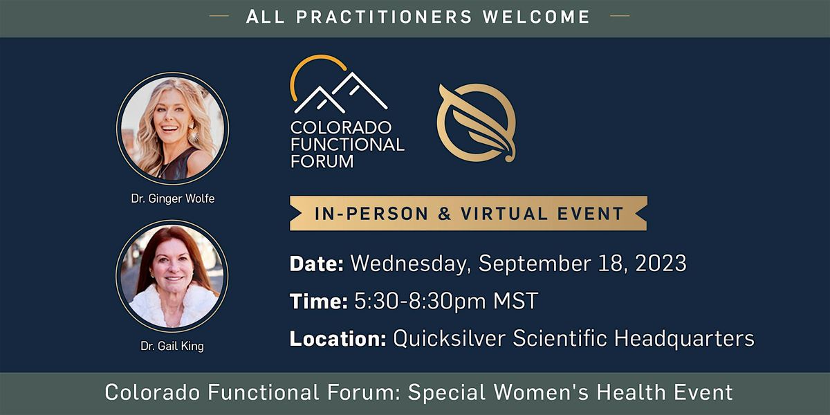 Colorado Functional Forum: Special Women's Health Event