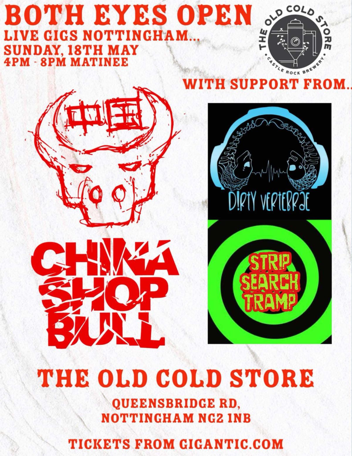 China Shop Bull with Dirty Vertebrae & Strip Search Tramp