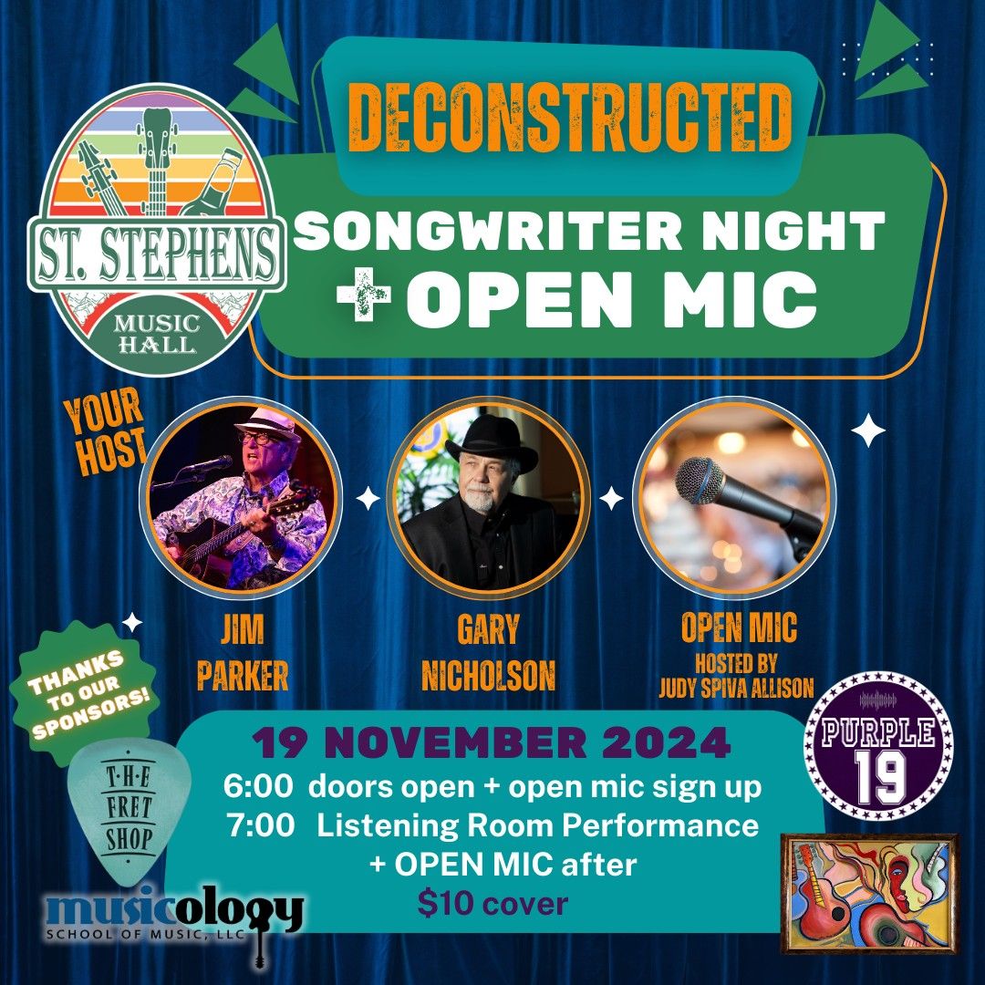 DECONSTRUCTED - Songwriter Night + Open Mic