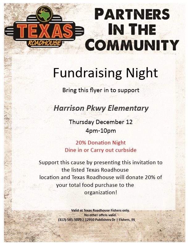 December Dine to Donate - Texas Roadhouse