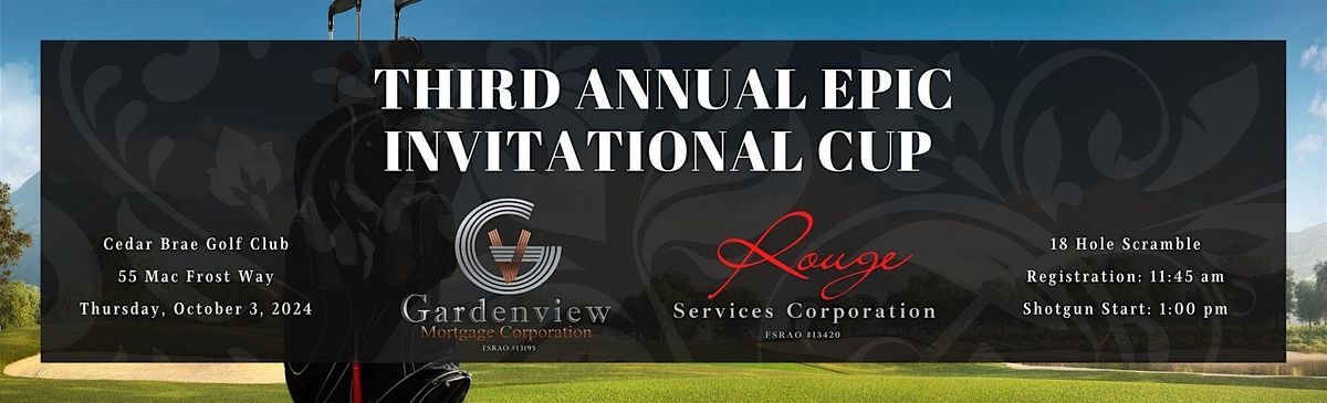 Epic Invitational Cup Golf Tournament - Select Link for Payment