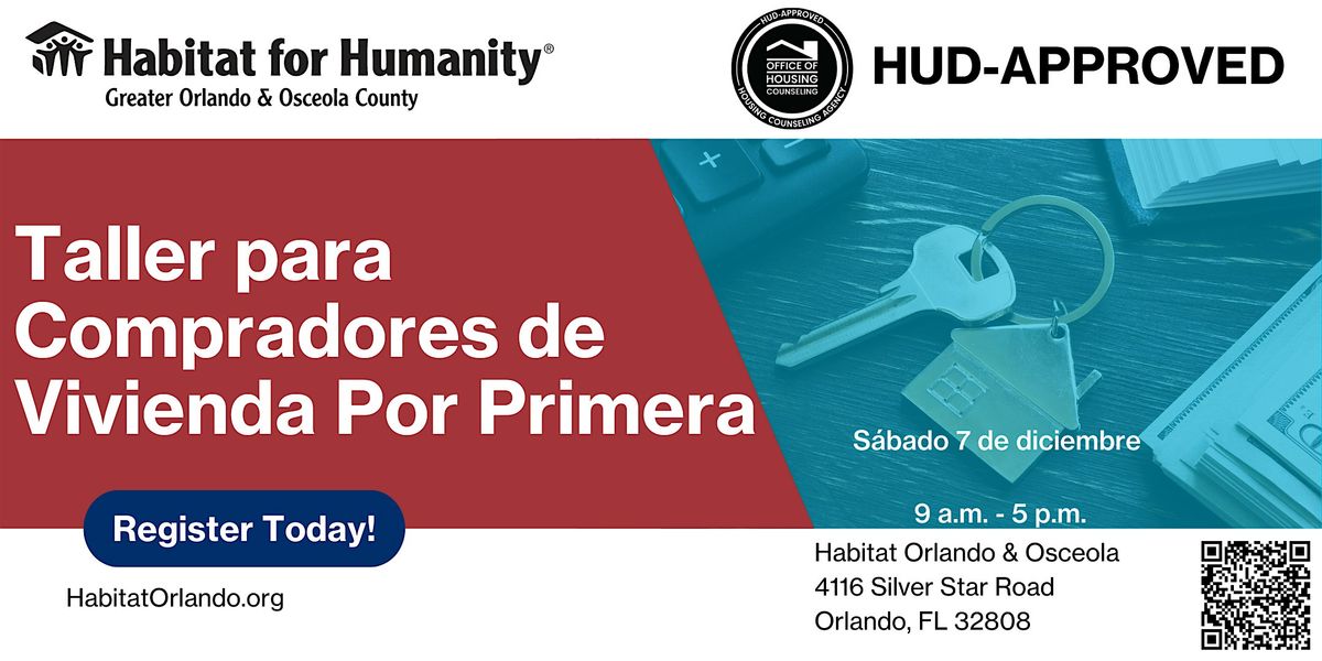 Taller para compradores de vivienda por primera vez en el condad  (8 horas)