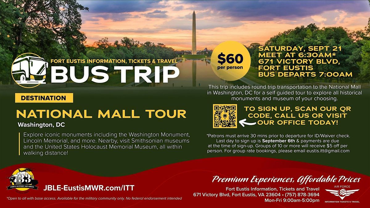 Fort Eustis ITT Bus Trip- National Mall