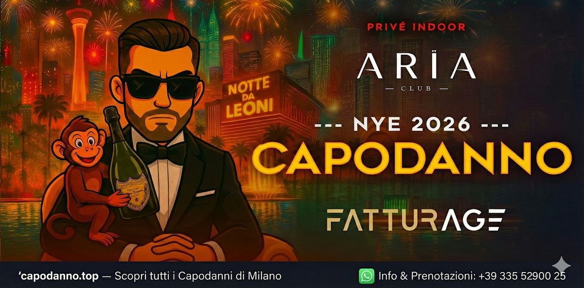 CAPODANNO ARIA CLUB MILANO 2026 \u2013 NOTTE DA LEONI FATTURAGE
