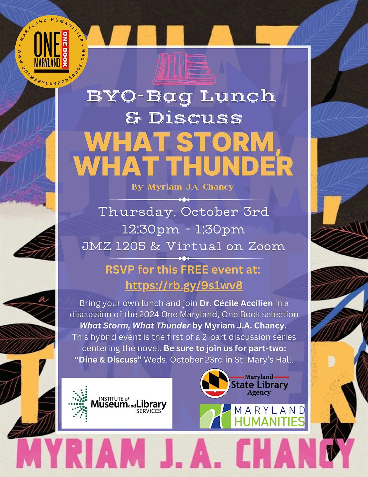 BYO-Bag Lunch & Discuss "What Storm, What Thunder"