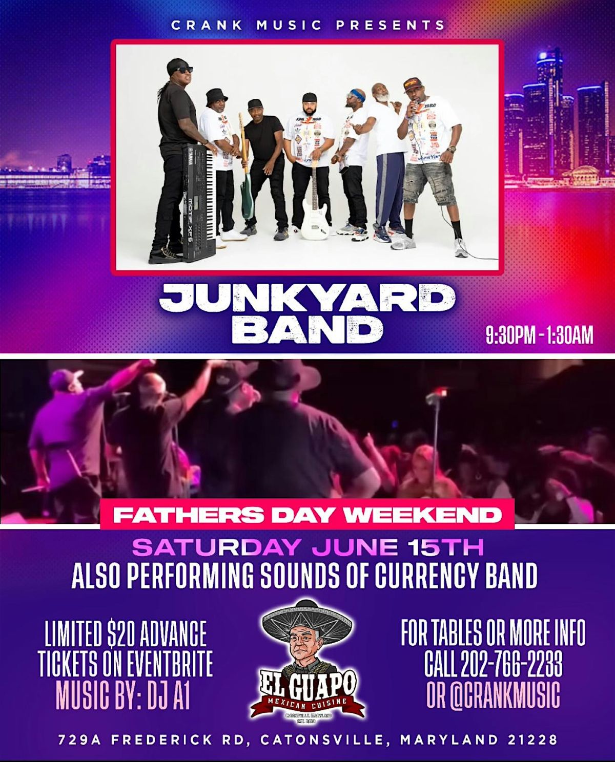 Junkyard Band & Sounds of Currency - Fathers Day Weekend  Go-Go Affair