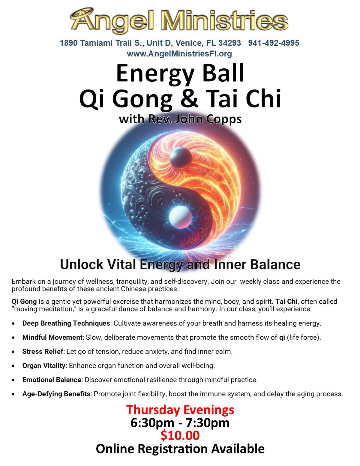 Energy Ball Qi Gong & Tai Chi Weekly Class