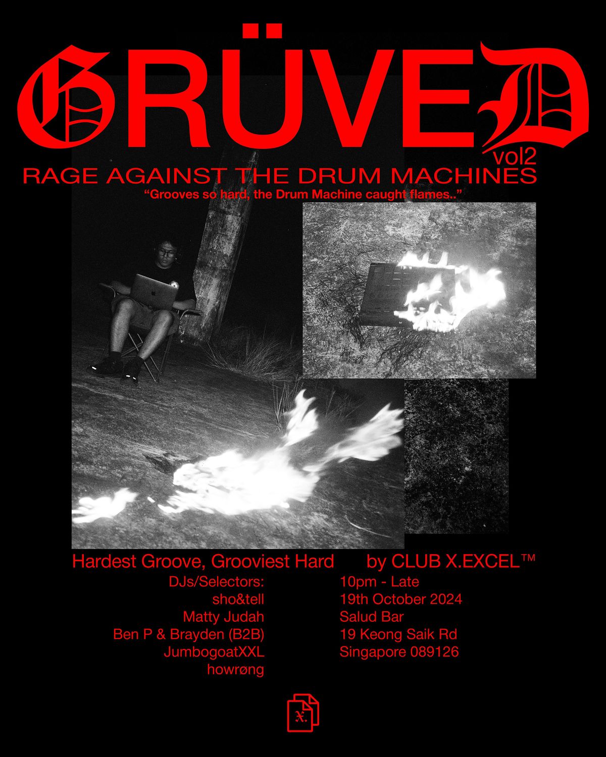 GR\u00dcVED Vol 2 "Rage Against The Drum Machines" - by CLUB X.EXCEL