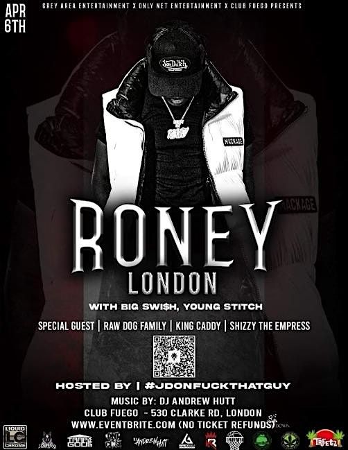 Roney Live in London Ontario at Club Fuego