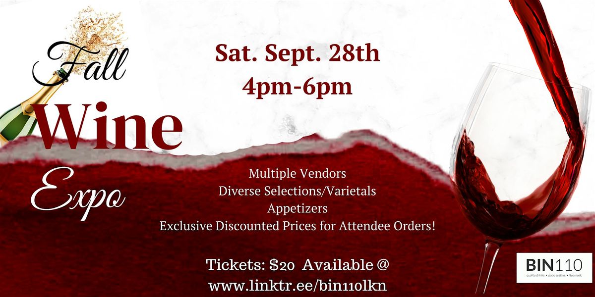 1st Annual Fall Wine Expo @ Bin110