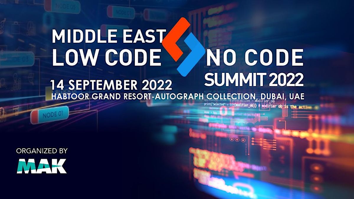 Middle East Low Code No Code Summit 2022