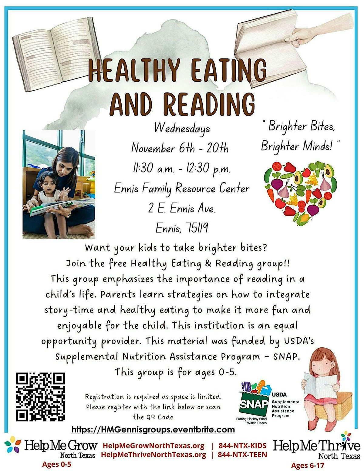 Face to Face Healthy Eating and Reading- Ennis