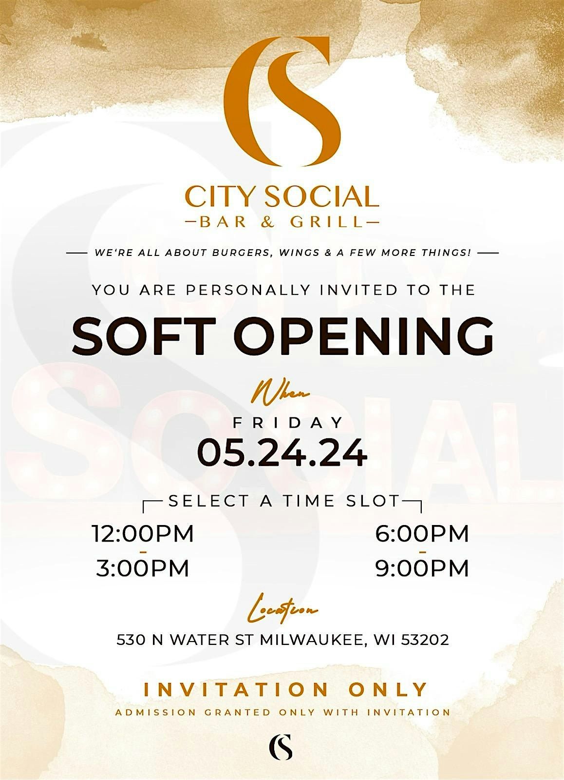 City Social Bar & Grill : Soft Opening