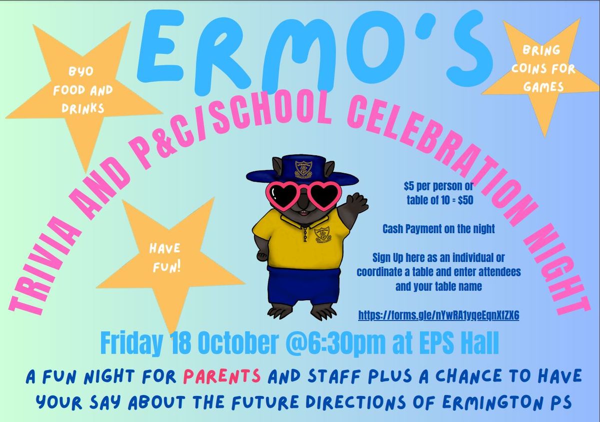 Ermo's Trivia and School Celebration Night