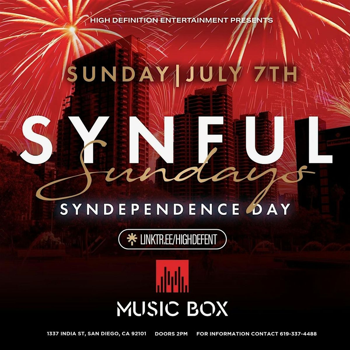 Synful Sundayz Day Party: Syndependence Day
