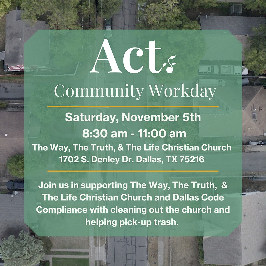 Act Fall 2022 Community Workday