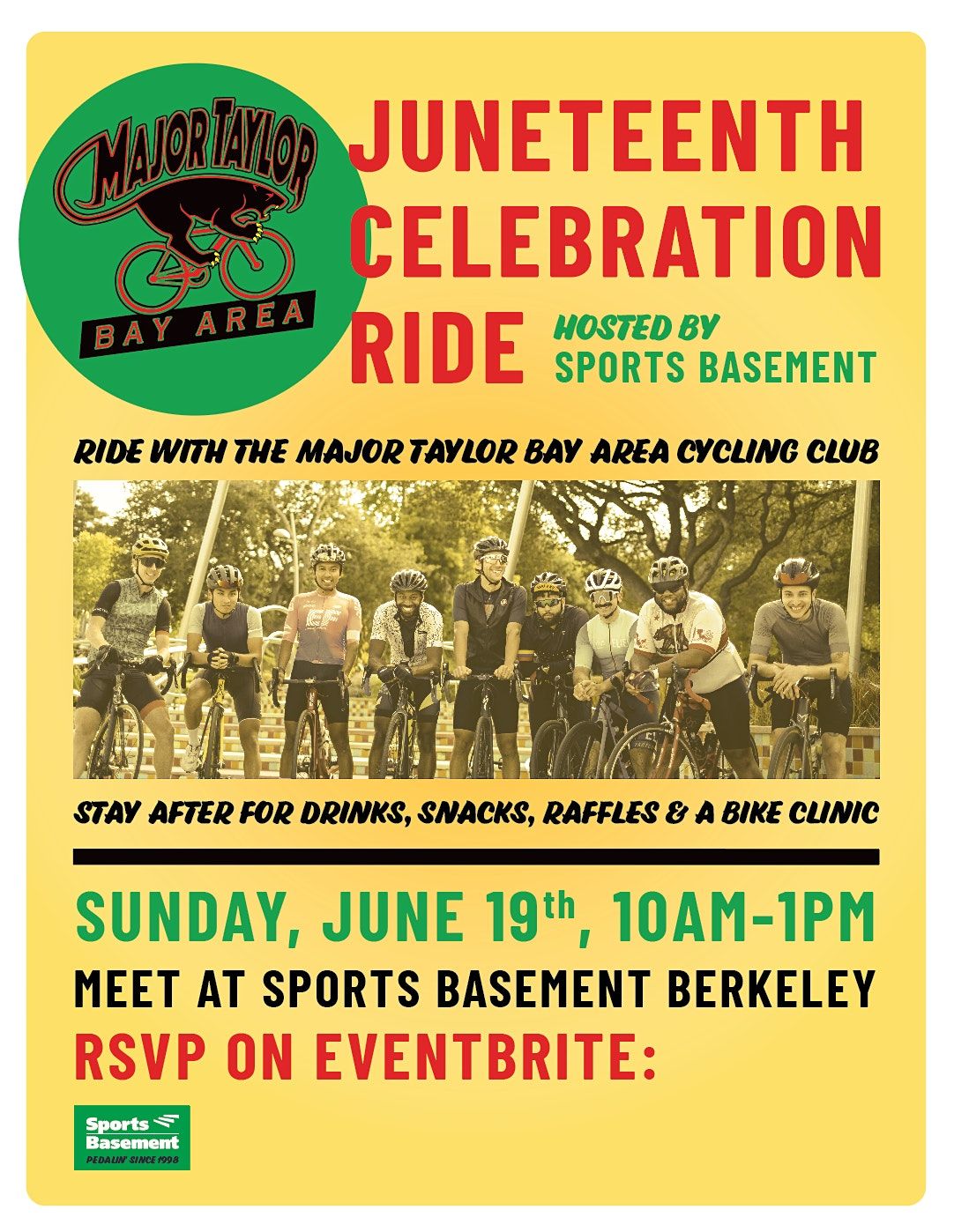 Major Taylor Bay Area Celebration Ride, Sports Basement