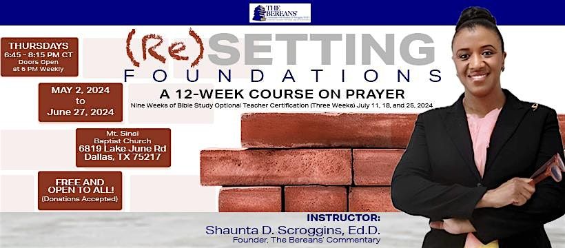(Re)Setting Foundations: A 12-Week Course on Prayer IN-PERSON