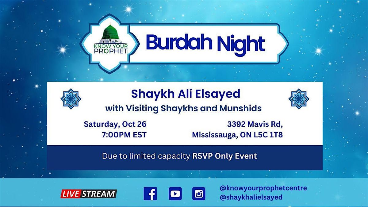 Monthly Burdah Night at KYPC Mississauga