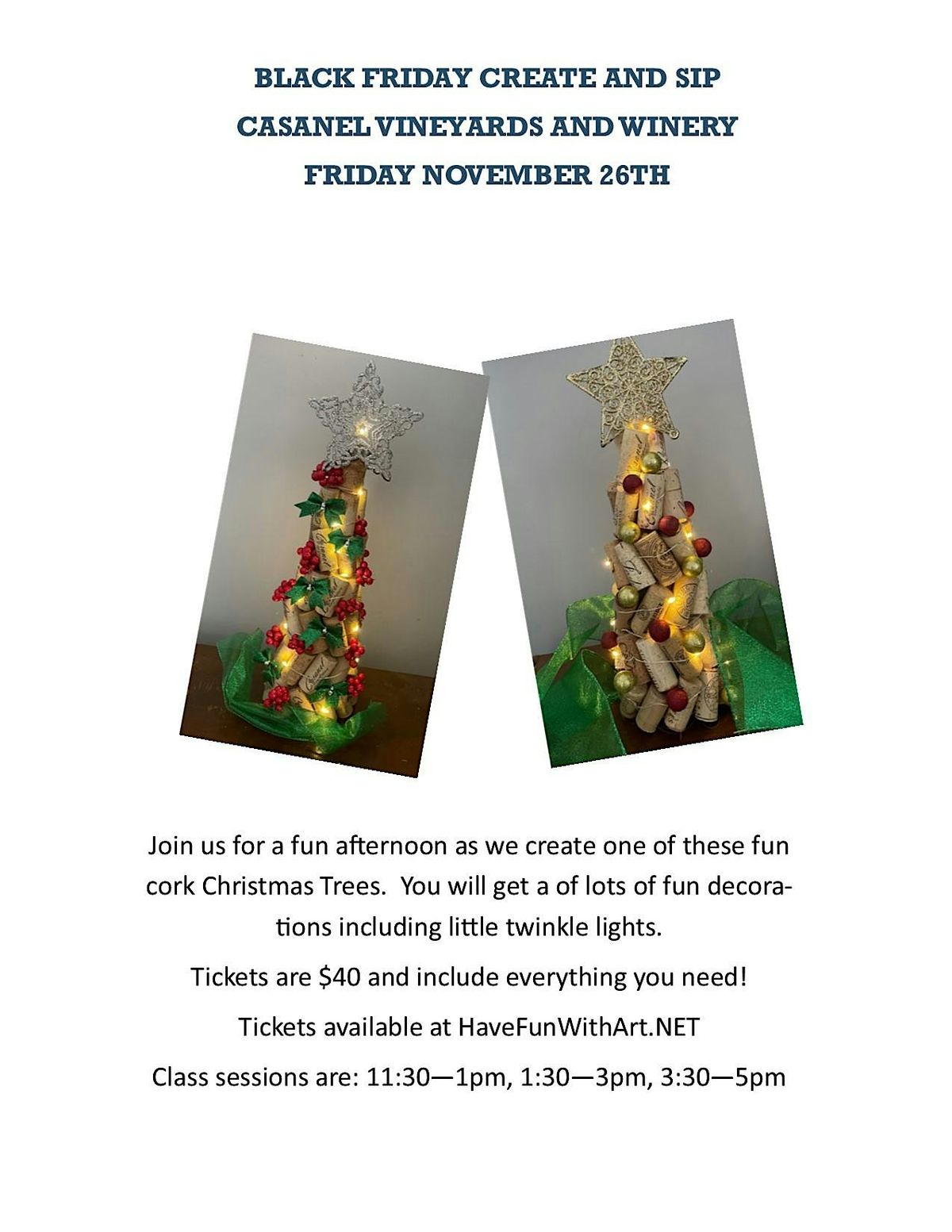 WINE CORK CHRISTMAS TREES