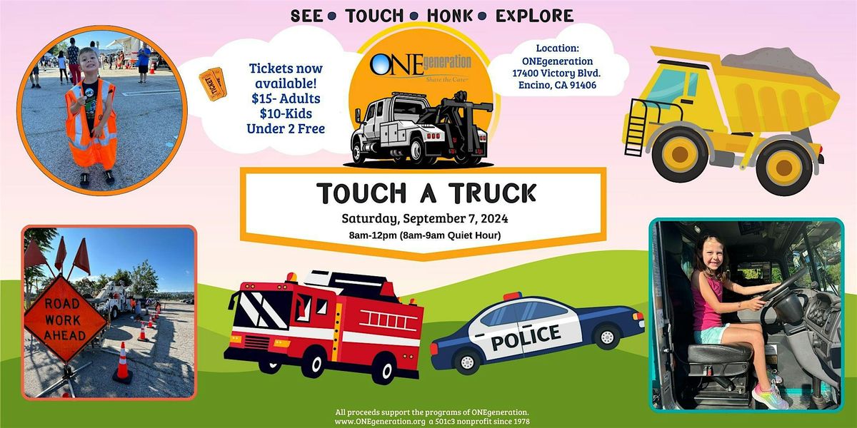 Touch A Truck September 2024- ONEgeneration Family Event in Encino!