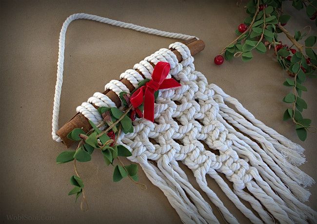 Christmas Macrame - Online Course - Adult Learning - 19:00-21:00