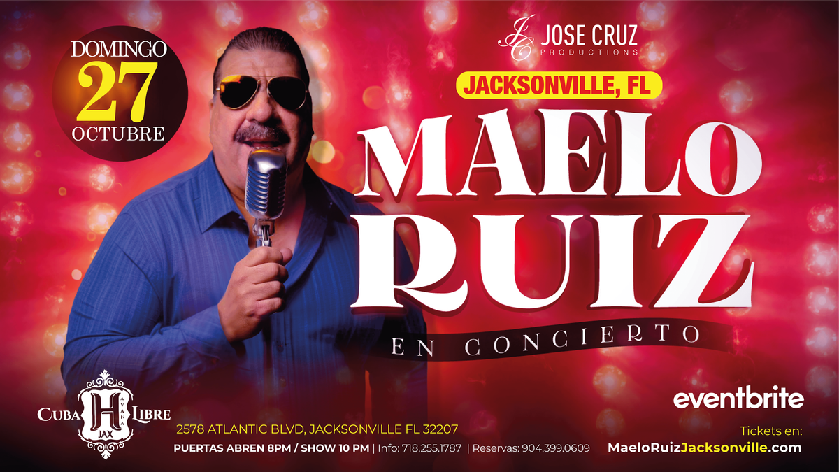 Concierto de salsa con Maelo Ruiz en JACKSONVILLE, FL  | Octubre 27 2024