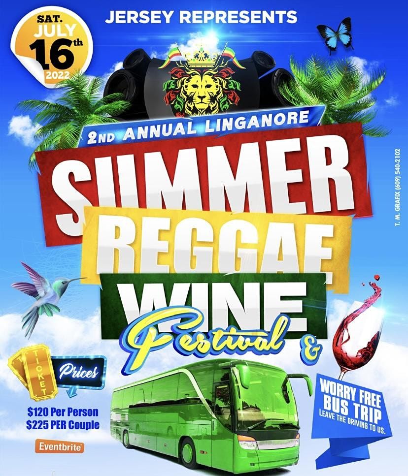 Reggae Wine Festival 2022 Bus Trip Pittsburgh, PA, Linganore