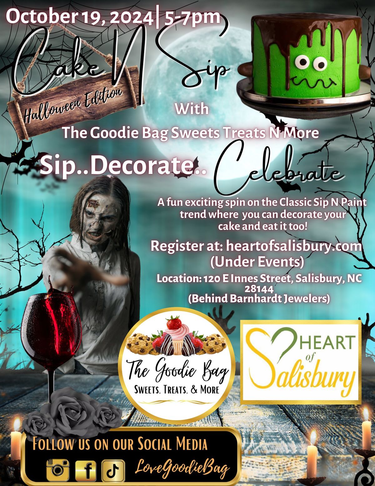 Cake N Sip | Halloween Edition, Heart of Salisbury, 19 October 2024