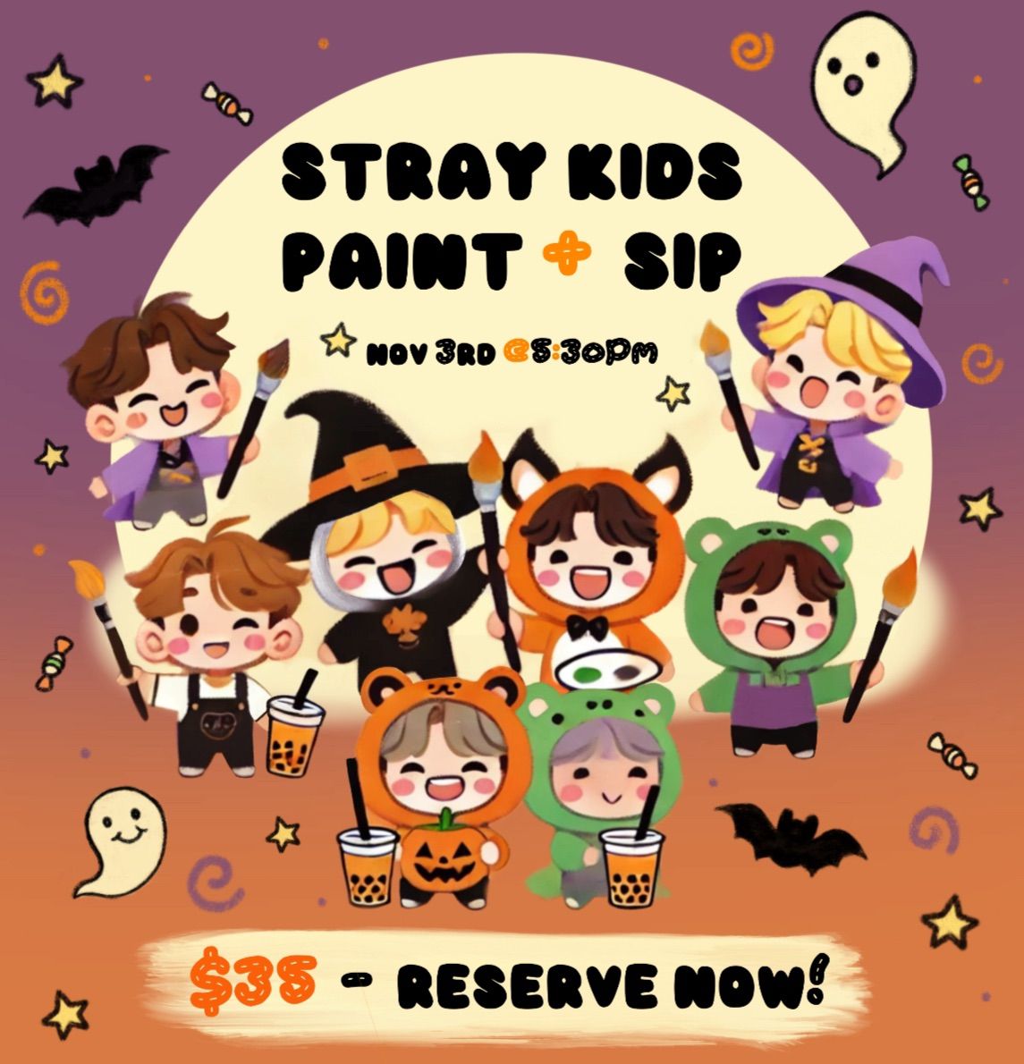 Stray Kids Paint & Sip