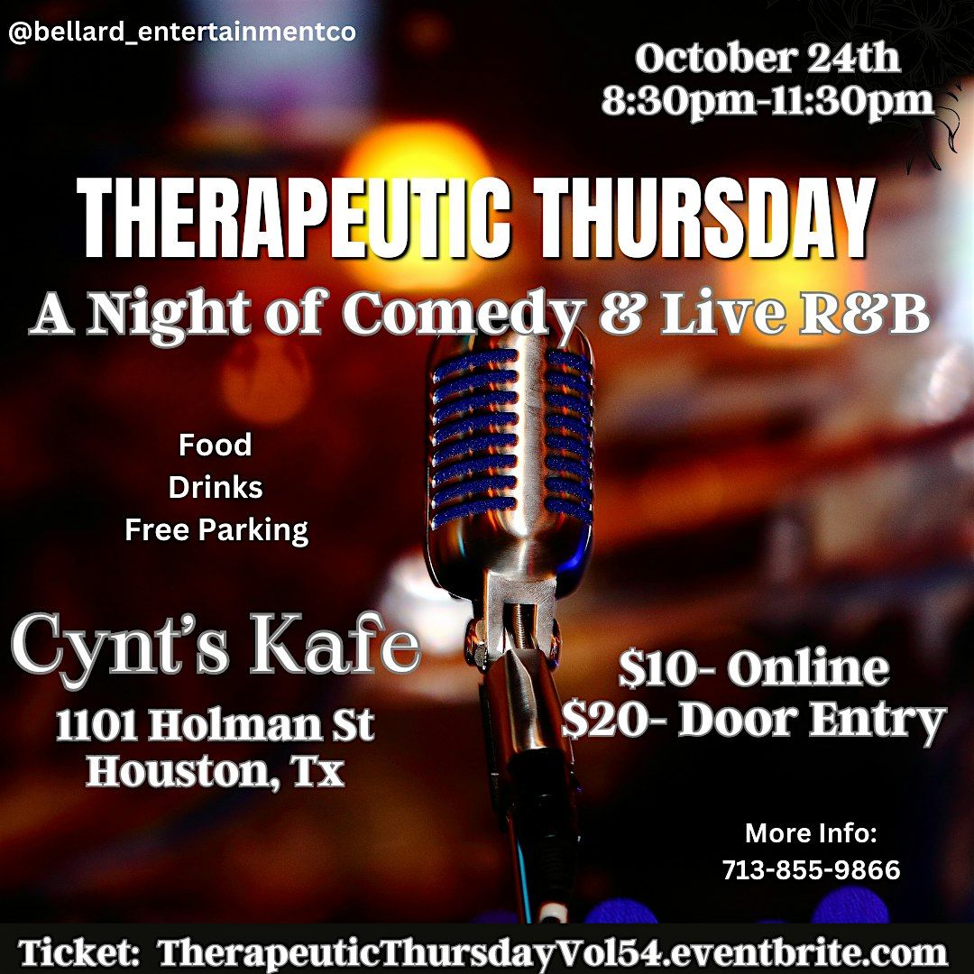 Therapeutic Thursday: A Night of Comedy and Live R&B