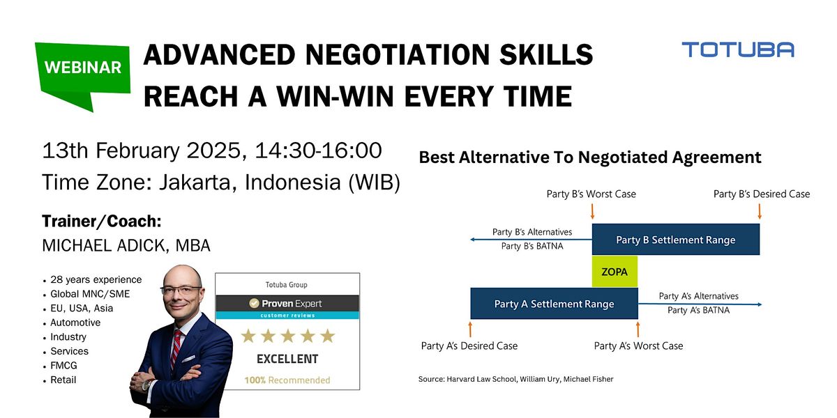 Webinar: Advanced Negotiation Skills - Reach A Win-Win Every Time.