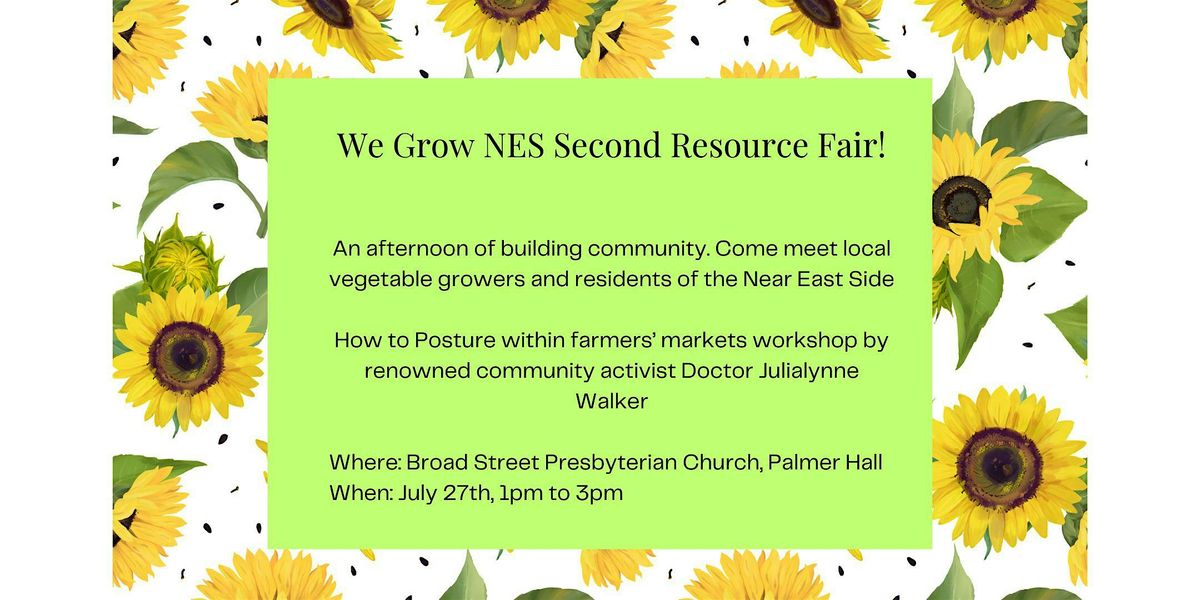 We Grow NES Second Resource Fair