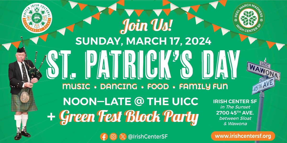 St. Patrick's Day Celebration + Green Fest Block Party
