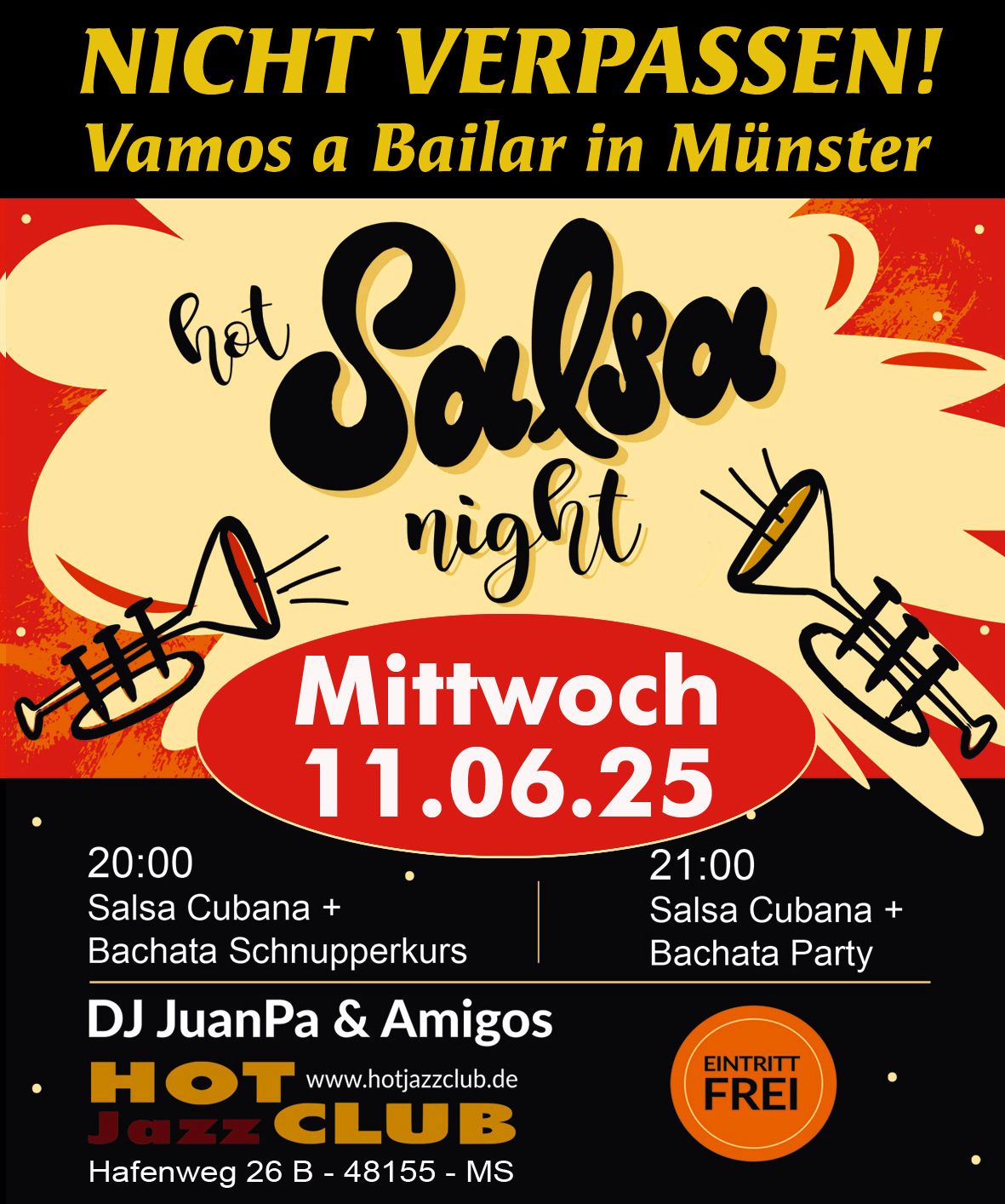 Hot Salsa & Bachata Night im Hot Jazz Club - MS