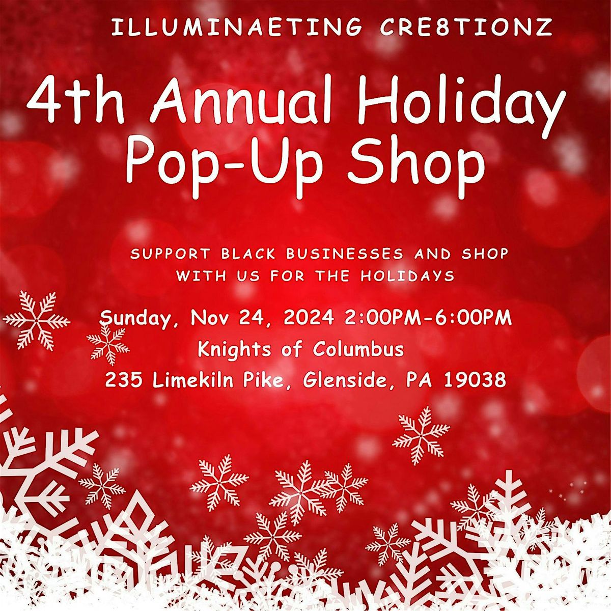 4th Annual Holiday Pop Up Shop