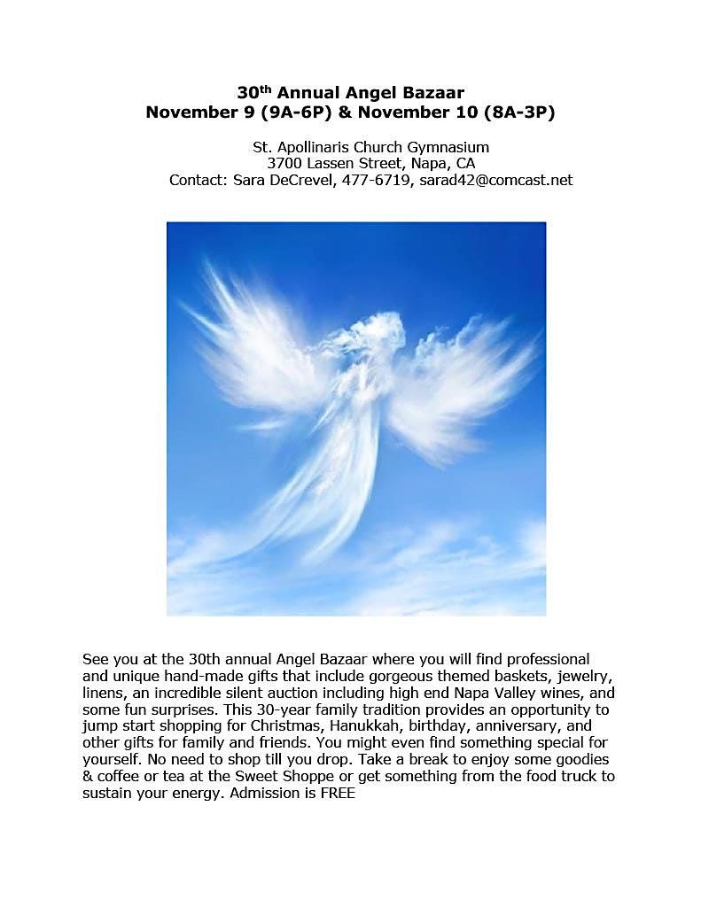 30th annual Angel Bazaar fundraiser Nov 9 & 10