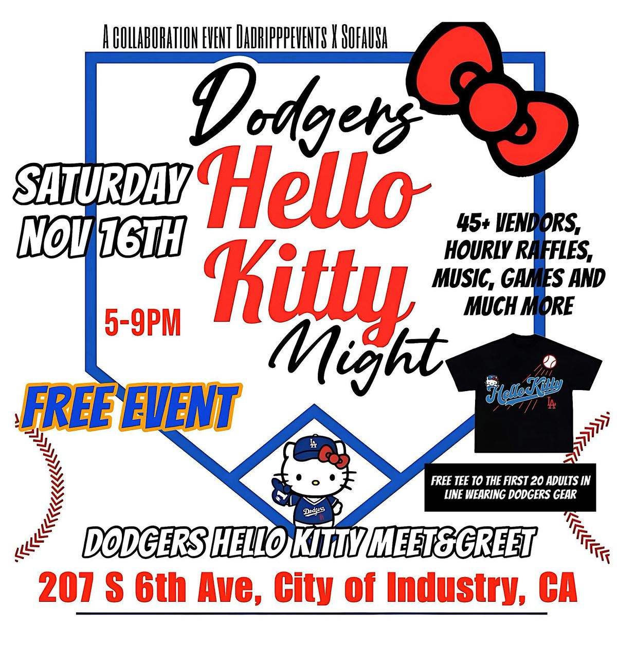 Dodgers Hello Kitty Night Market