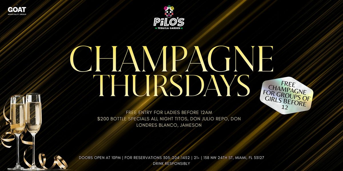 Pilo's Paradise: Free Champagne, VIP Entry & Bottle Specials!