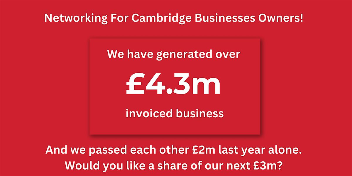 Business Networking in Cambridge \u2013 Serious Connections, Real Results!